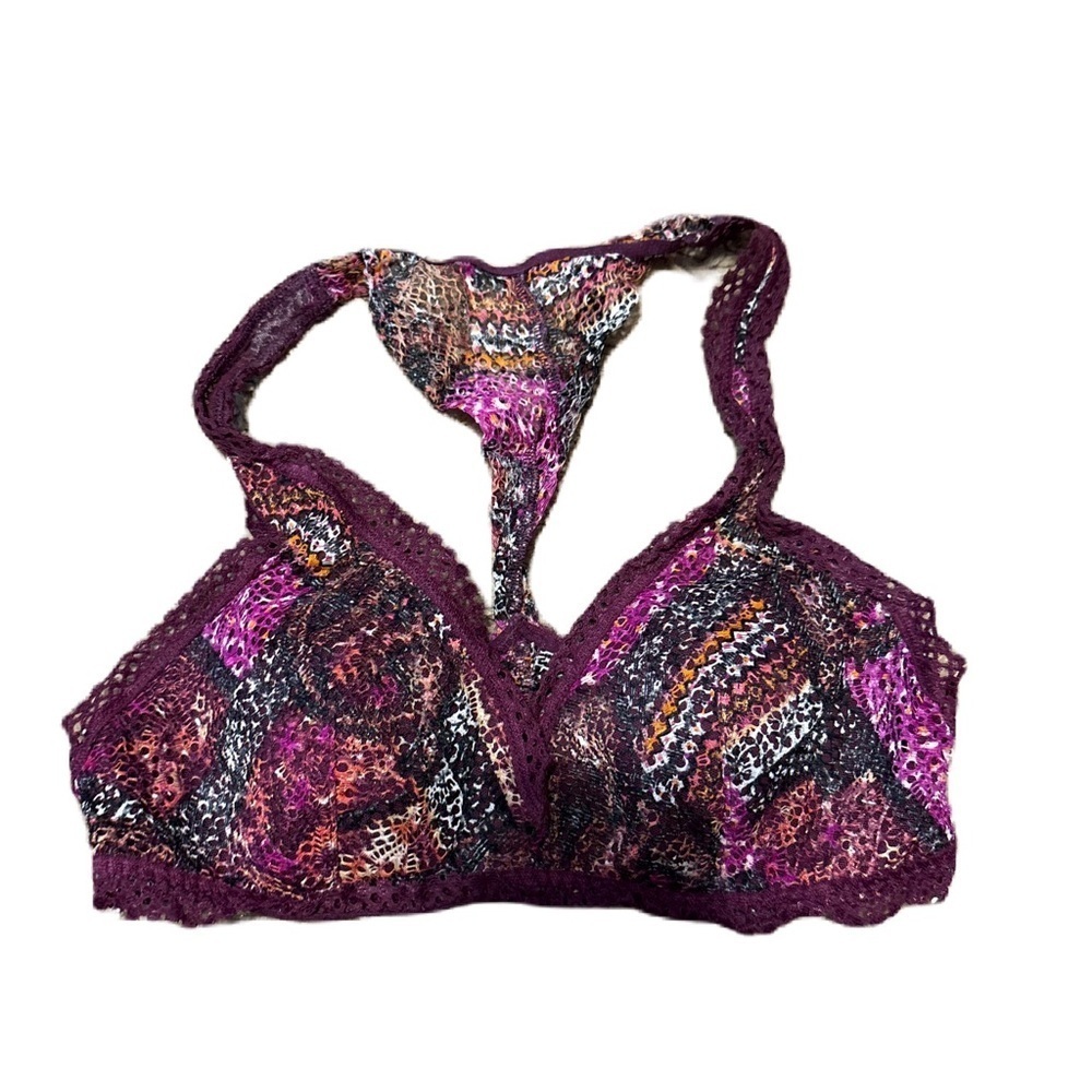 Victoria's Secret S Wine Lightly Lined Racerback Lace Bralette BRA 352671-68R